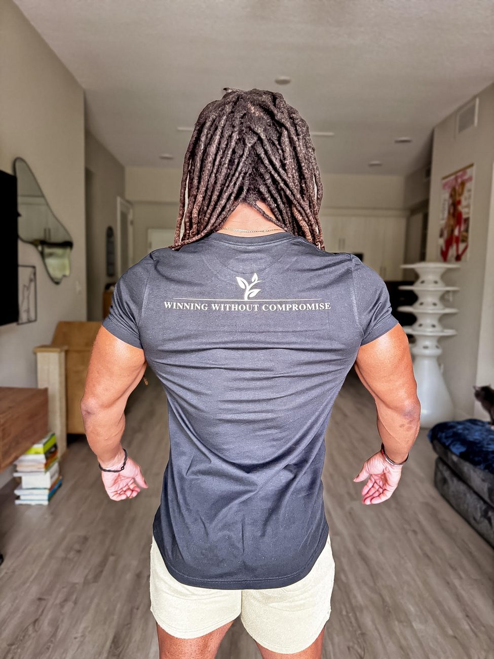 Back of the Winning Without Compromise tee
